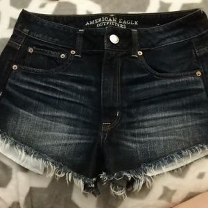 American Eagle high rise cut off jean shorts